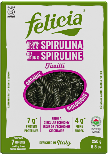 Brown Rice & Spirulina Fusilli